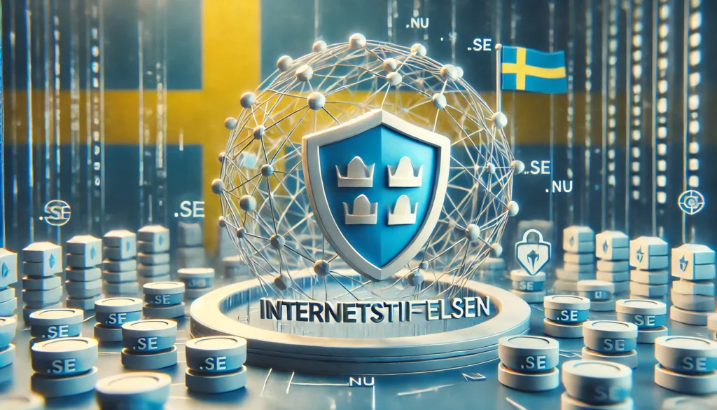 DALL·E 2024-11-25 01.50.17 - A realistic illustration representing Internetstiftelsen's role in Swedish internet development. The image features a stylized but simplified network